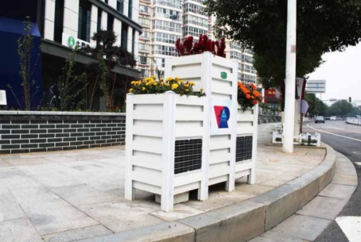 太陽能燈光鋁合金百變花箱