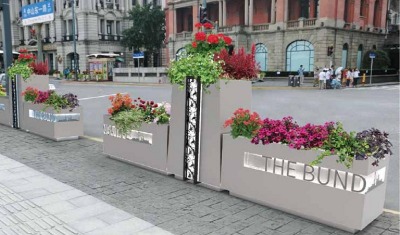 世家列傳人行道隔離美化花箱