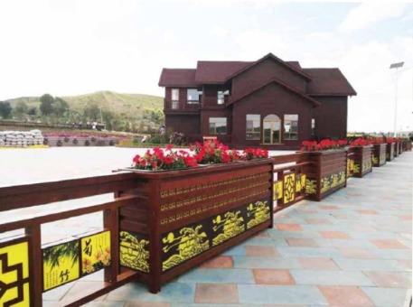 步行街氟碳噴涂花箱